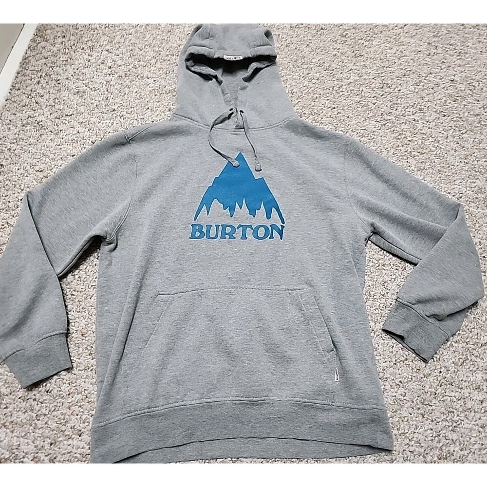 BURTON Durable Goods Gray Snowboarding Mountain Hoodie‎ Sweatshirt M